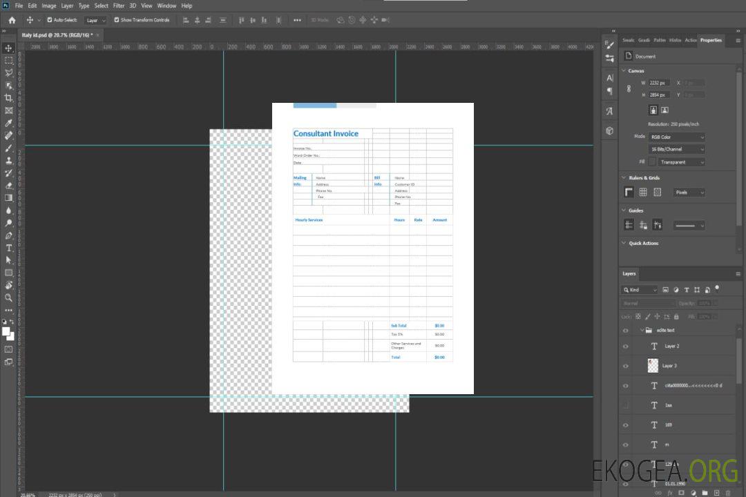 Modèle de facture de consultant template